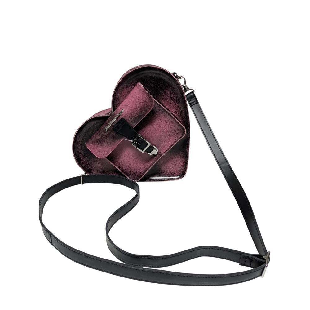 Dr. Martens Dusty Rose Pink Heart Distressed Leather Crossbody Bag Limited Ed